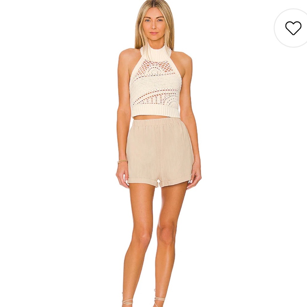 SNDYS Utility Linen Shorts in Oat